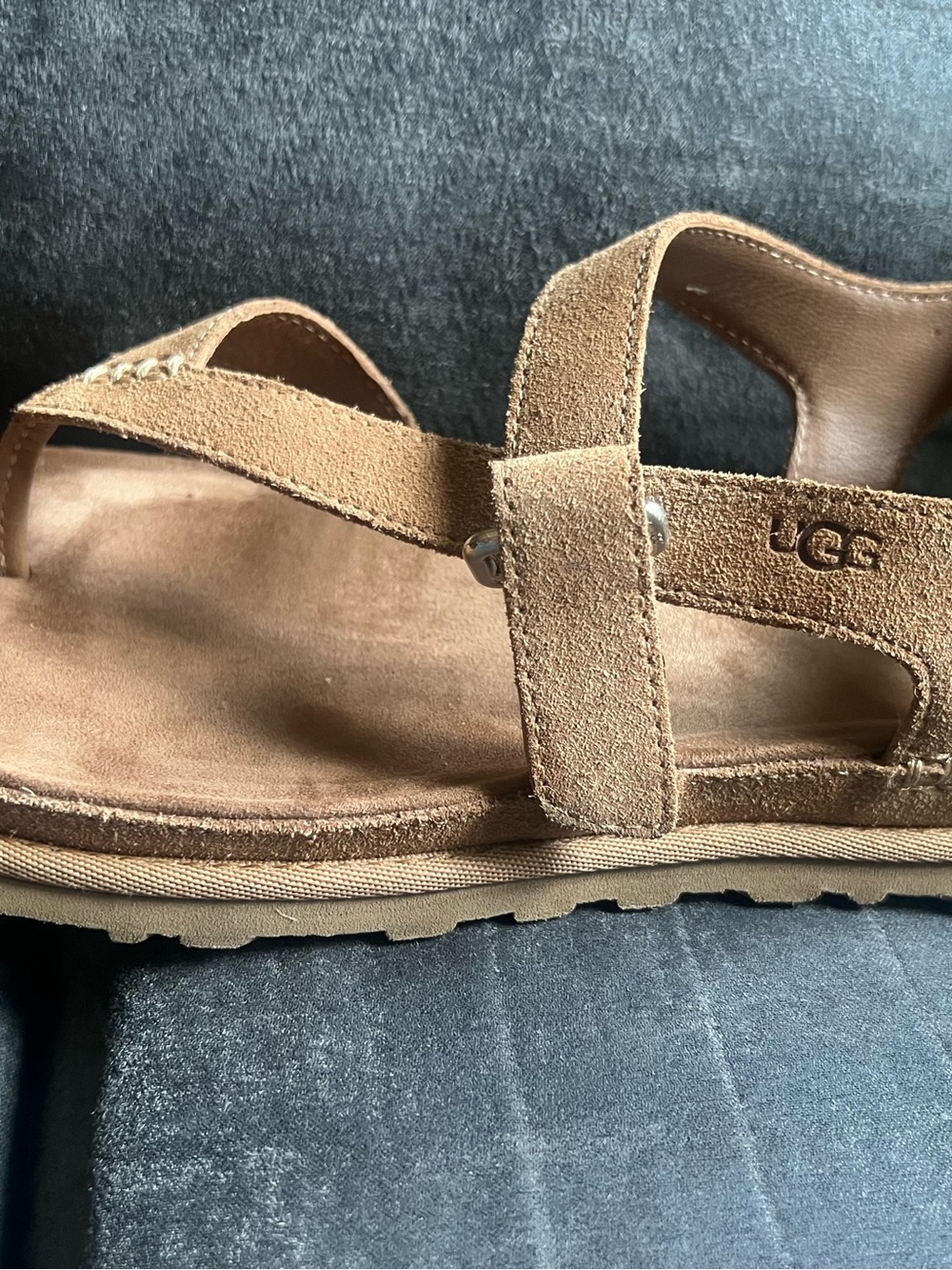 UGH Woman’s  Brown Suede Strappy Sandals
